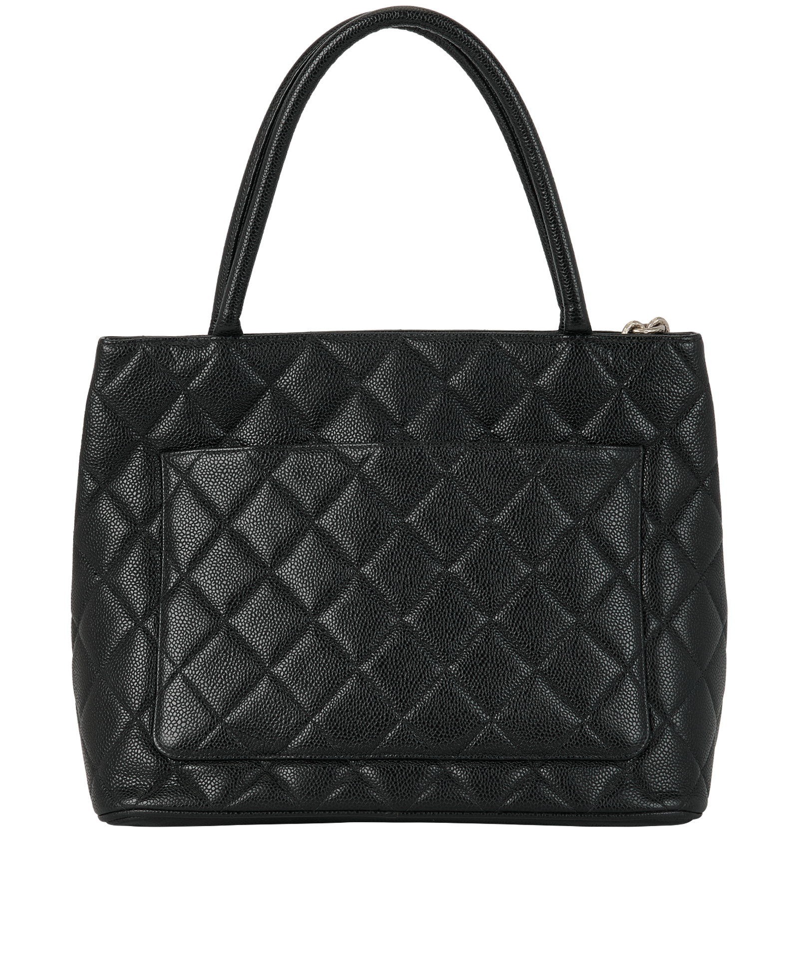 Medallion Tote, &pound;2,600, Handbags, Black, Caviar Leather, Back view
